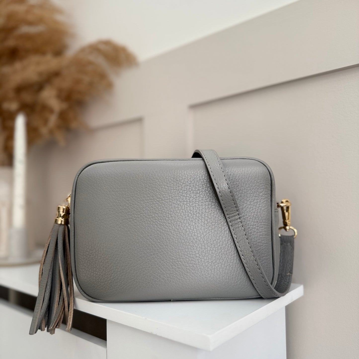 Saskia Personalised Leather Crossbody Bag