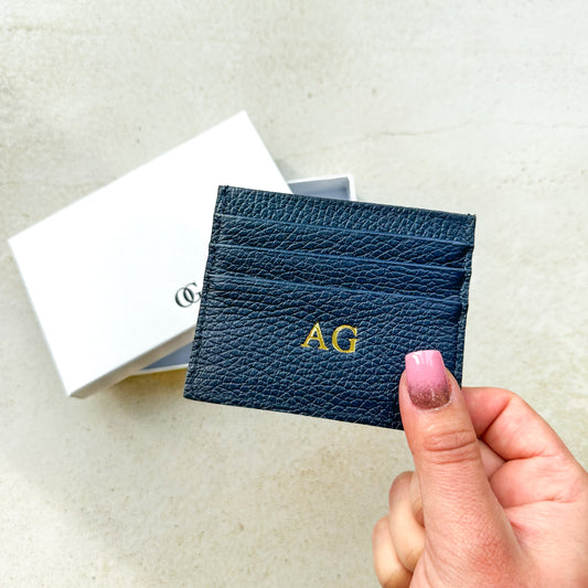 Personalised Leather Card Holder