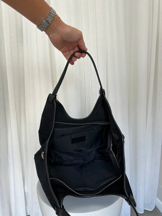 SAMPLE SALE - Suede Large Tote Bag Black SECONDS