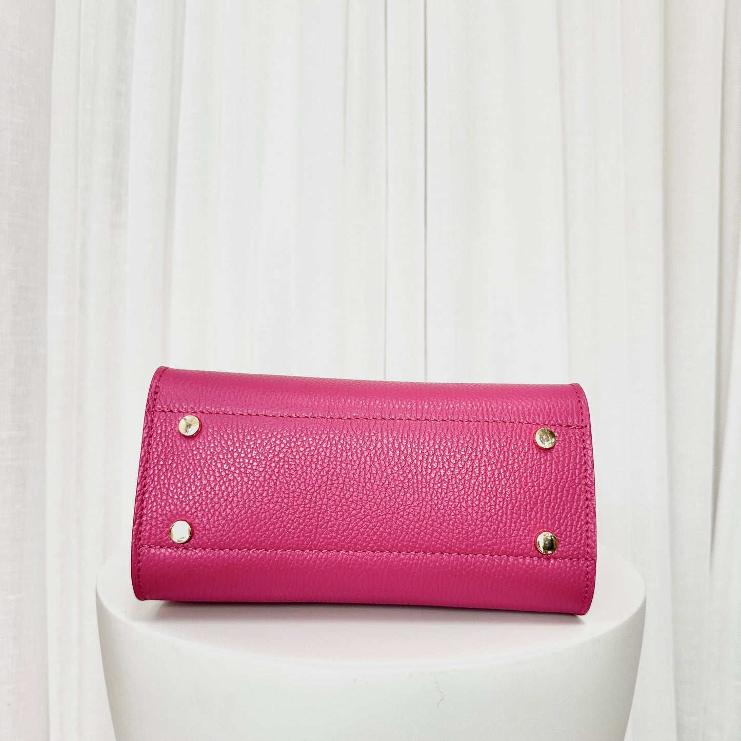 SAMPLE SALE - Hot Pink Grace Leather Top handle Bag