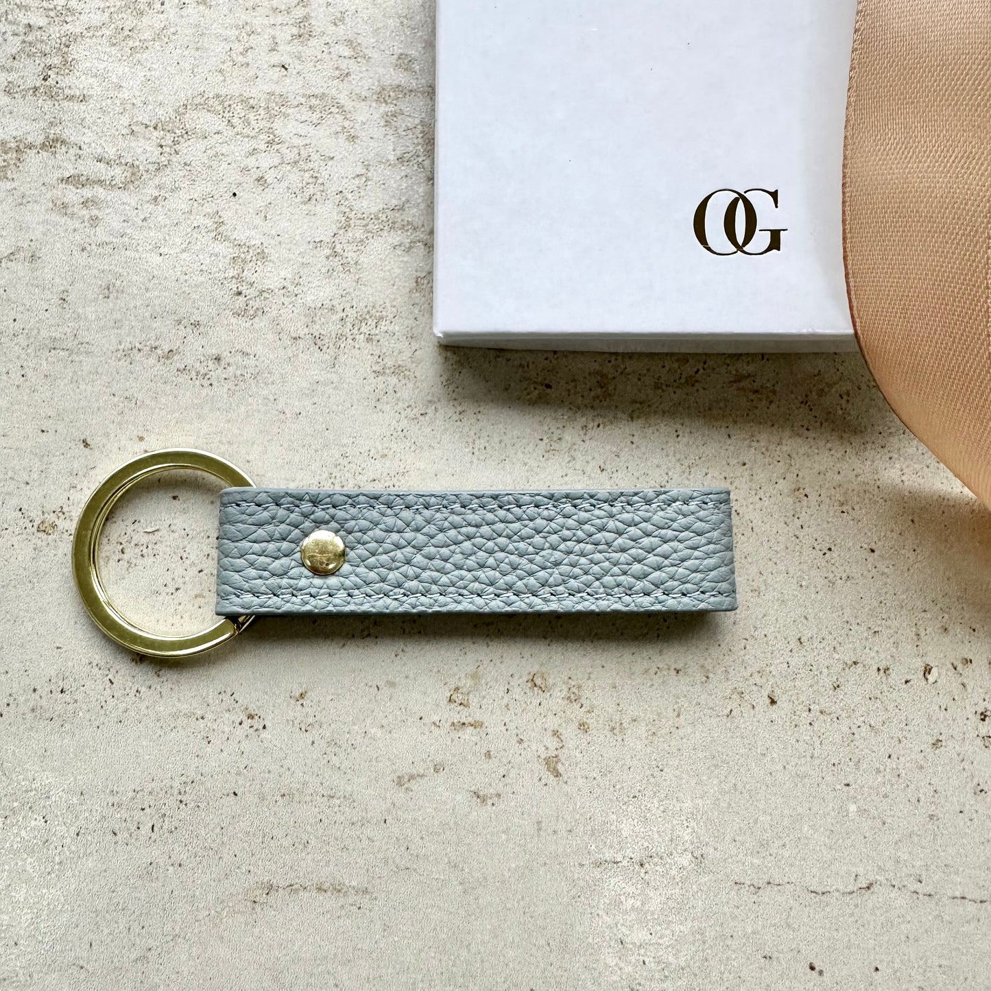 Leather Personalised Loop Keyrings
