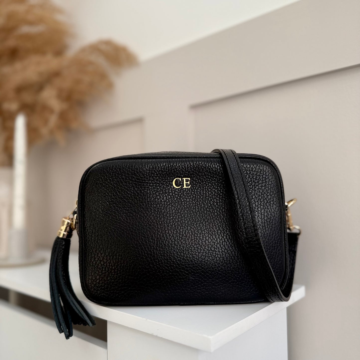 Saskia Personalised Leather Crossbody Bag