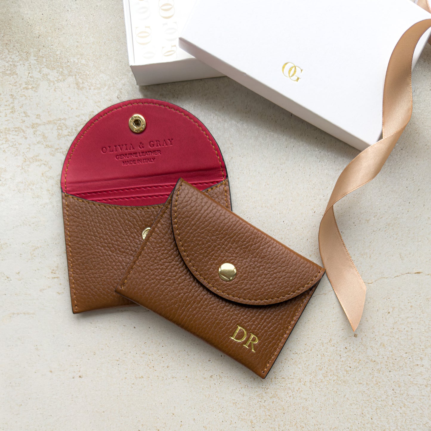 Bella Personalised Leather Card Coin Purse