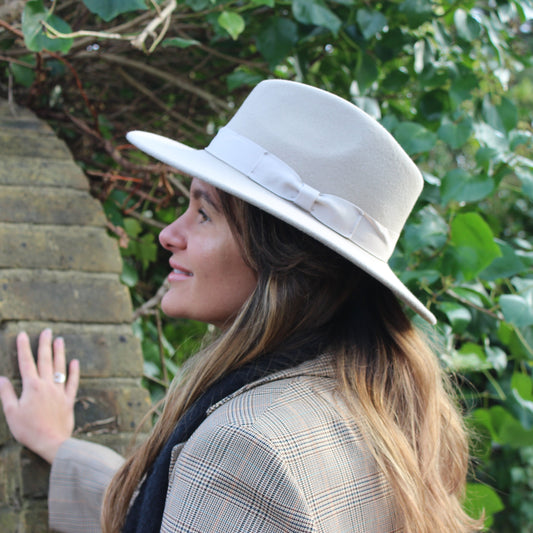 Personalised Wool Wide Brim Fedora Hat