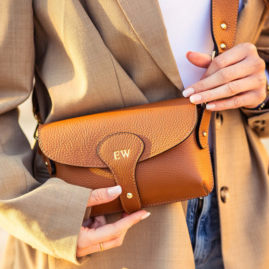 Arabella Maxi Leather Crossbody Bag