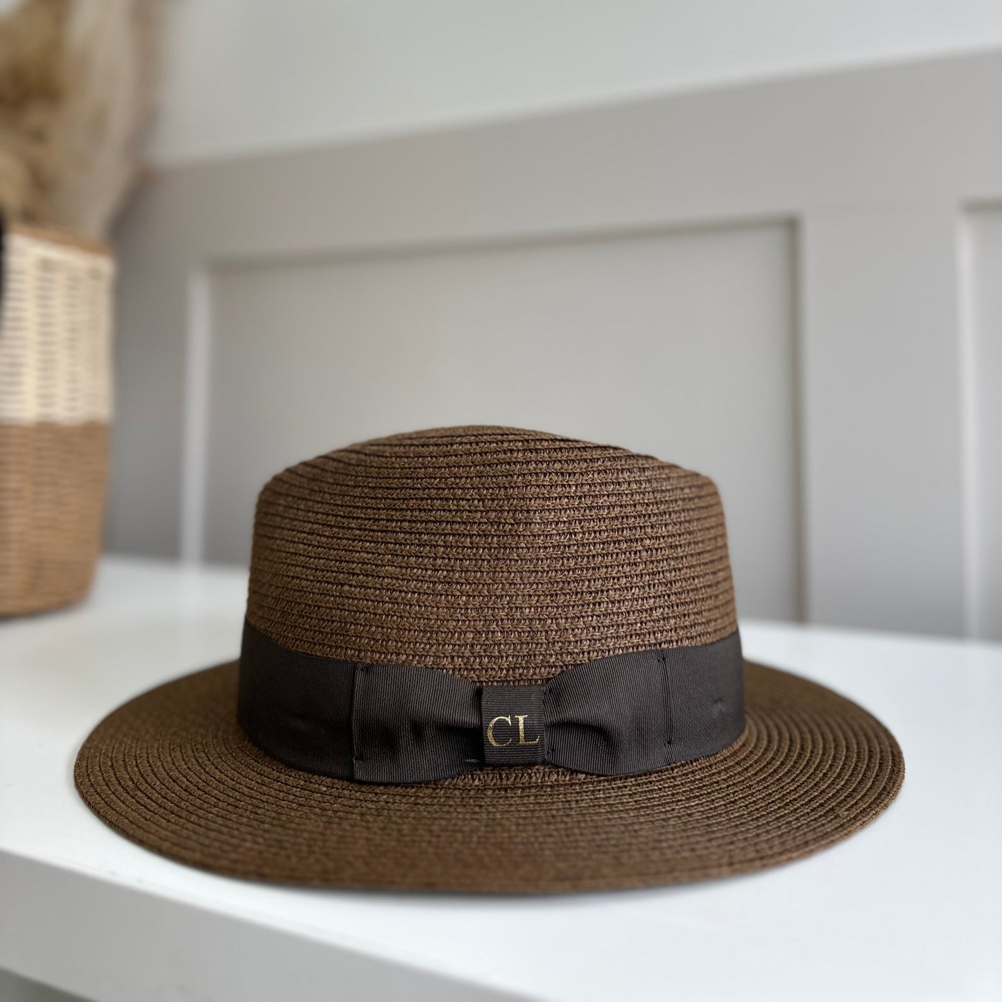 brown panama hat
