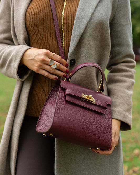 Grace Leather Top handle Crossbody Bag