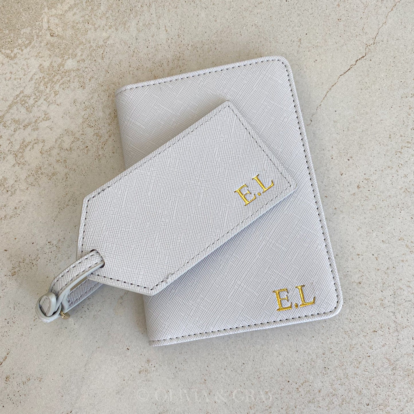 Personalised Passport Holder and Tag Set