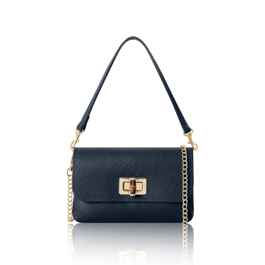 Jessie Personalised Leather Clutch Bag Crossbody Evening Bag