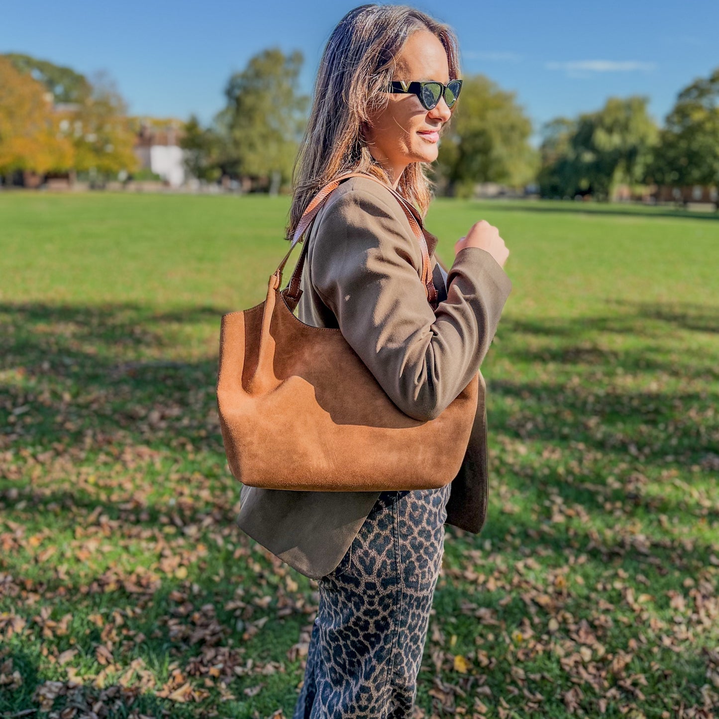 Erin Suede Large Tote Bag