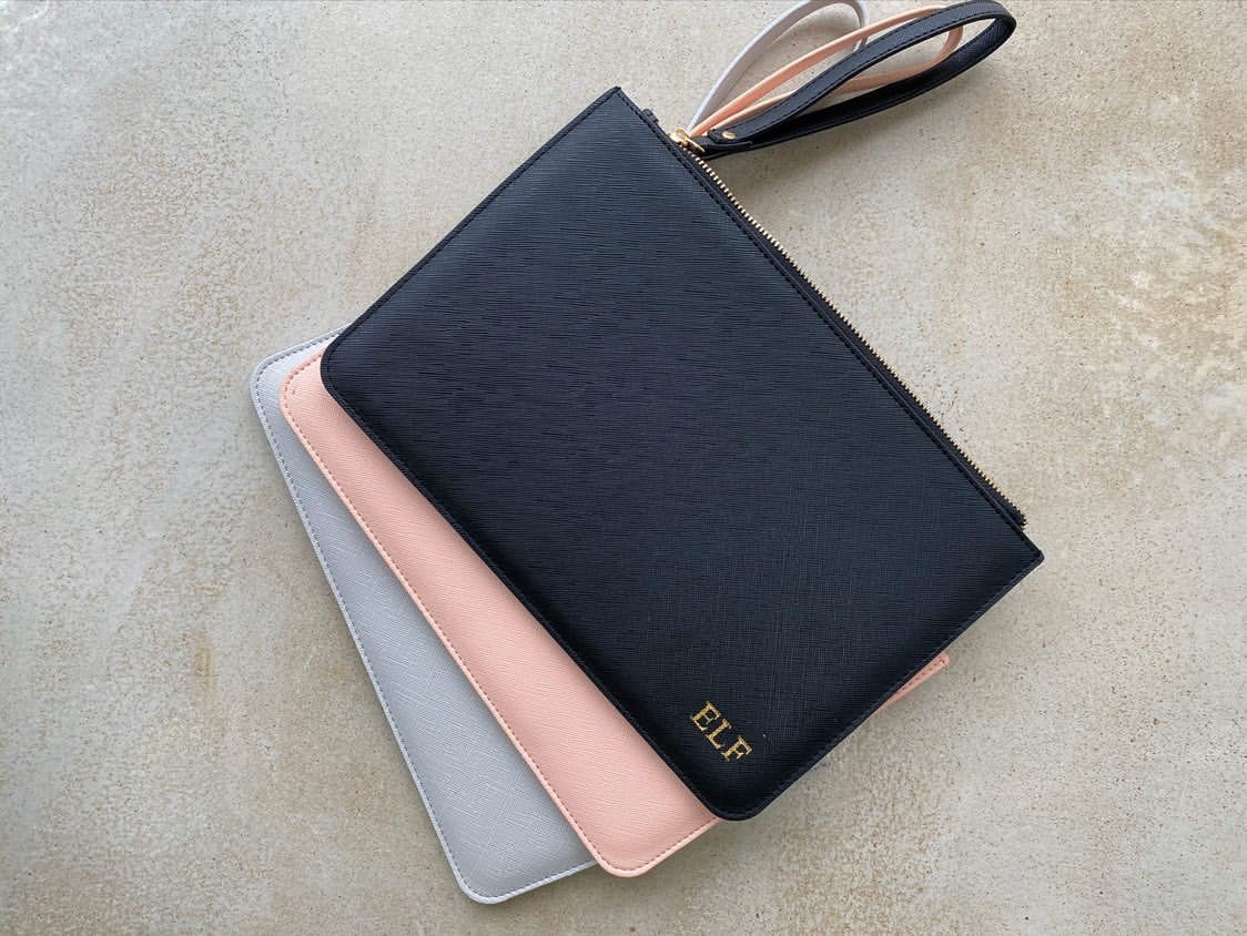 Fran Personalised Clutch Pouch Bag - OLIVIA AND GRAY LTD