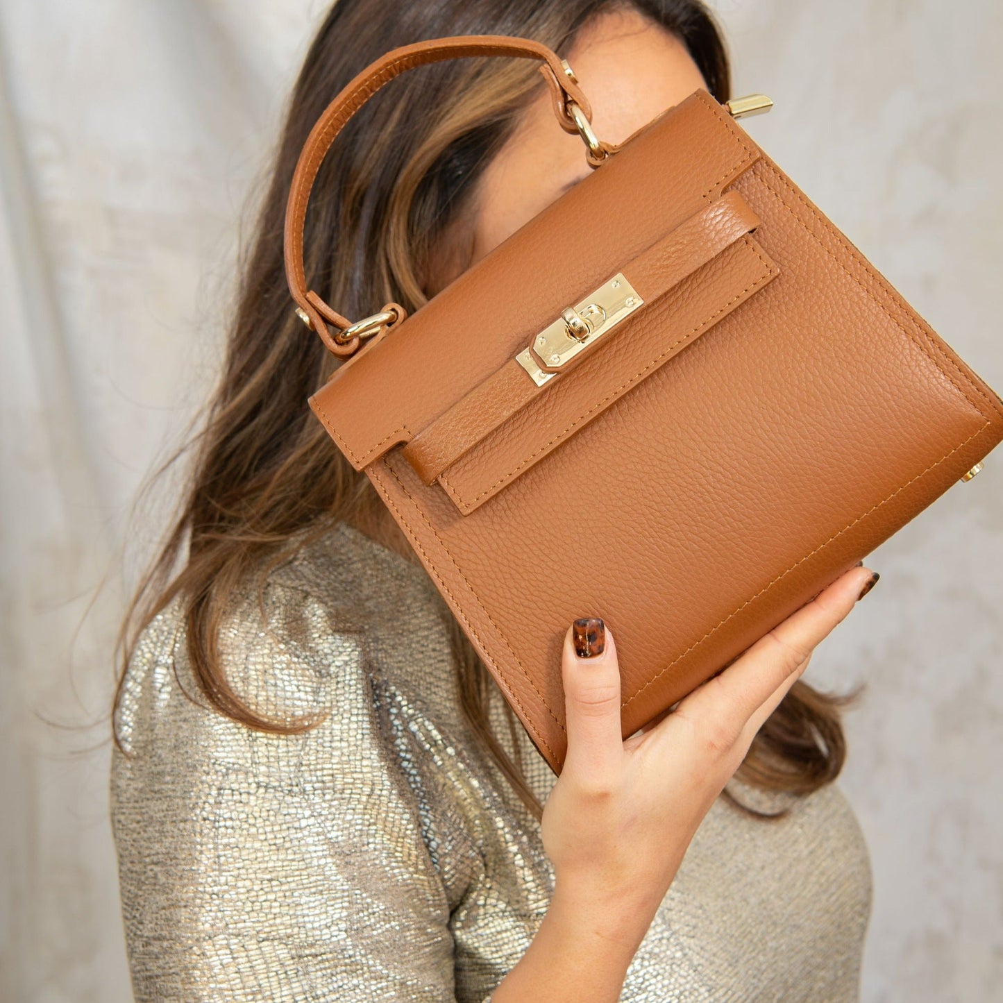 Grace Leather Top handle Crossbody Bag - OLIVIA AND GRAY LTD