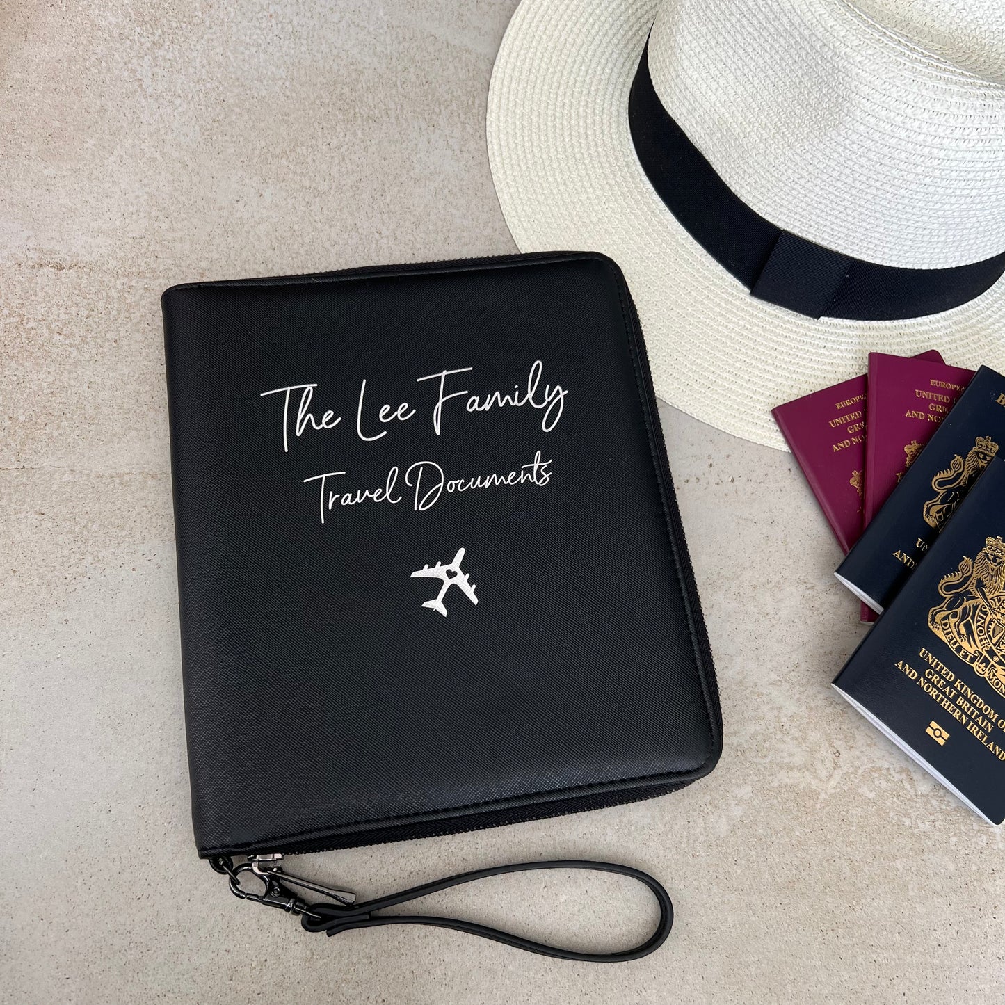 Personalised Family Travel Document Holder