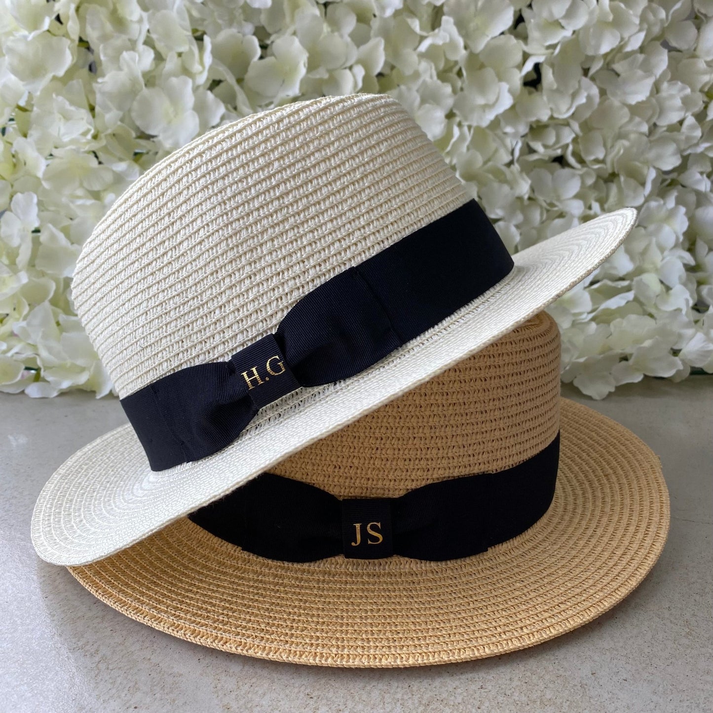 Personalised Summer Straw Fedora Hat - OLIVIA AND GRAY LTD