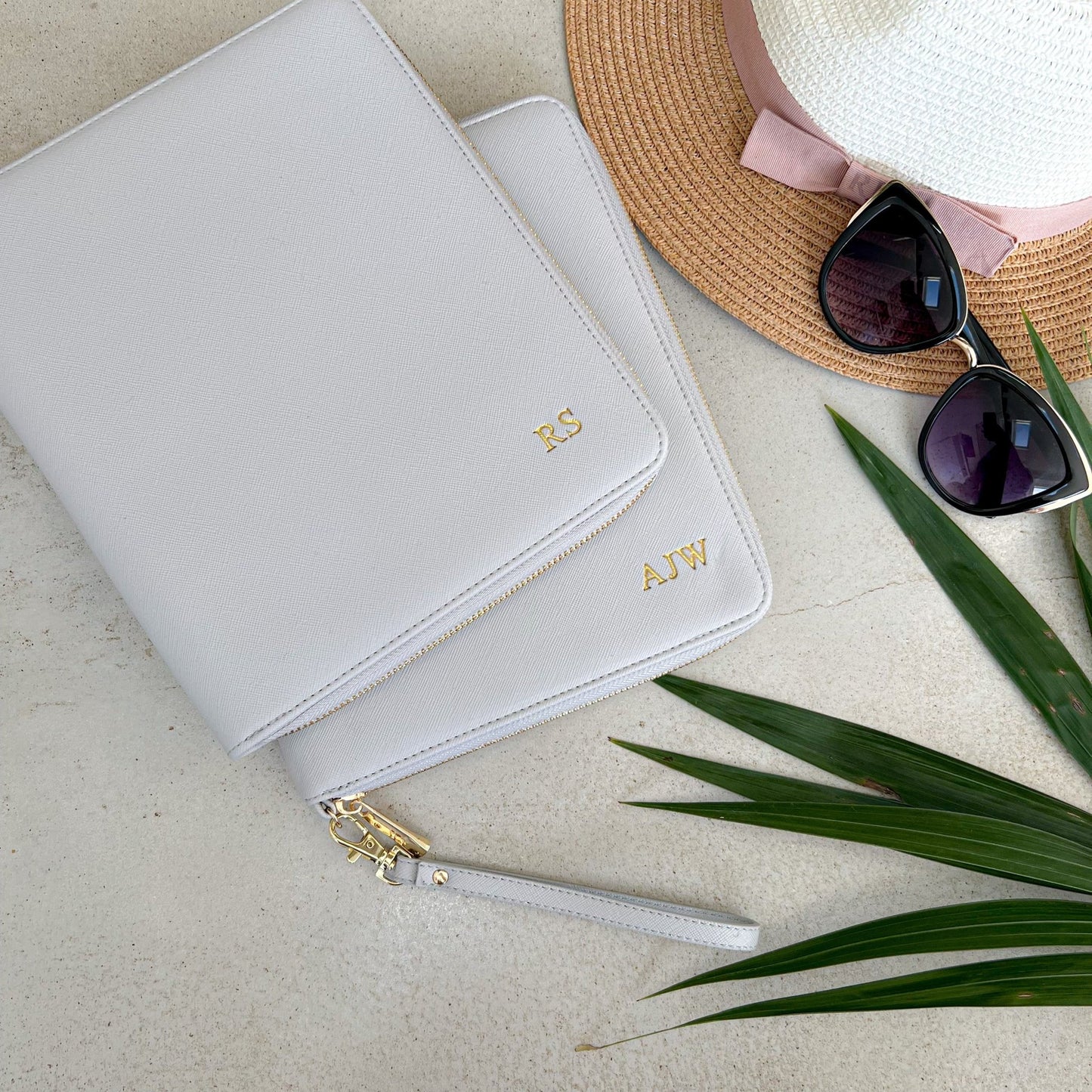 Personalised Travel Document Holder Monogram Initials - OLIVIA AND GRAY LTD