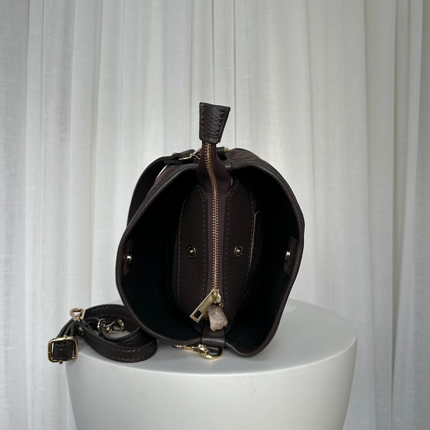 SAMPLE SALE - Suede Brown Bucket Bag