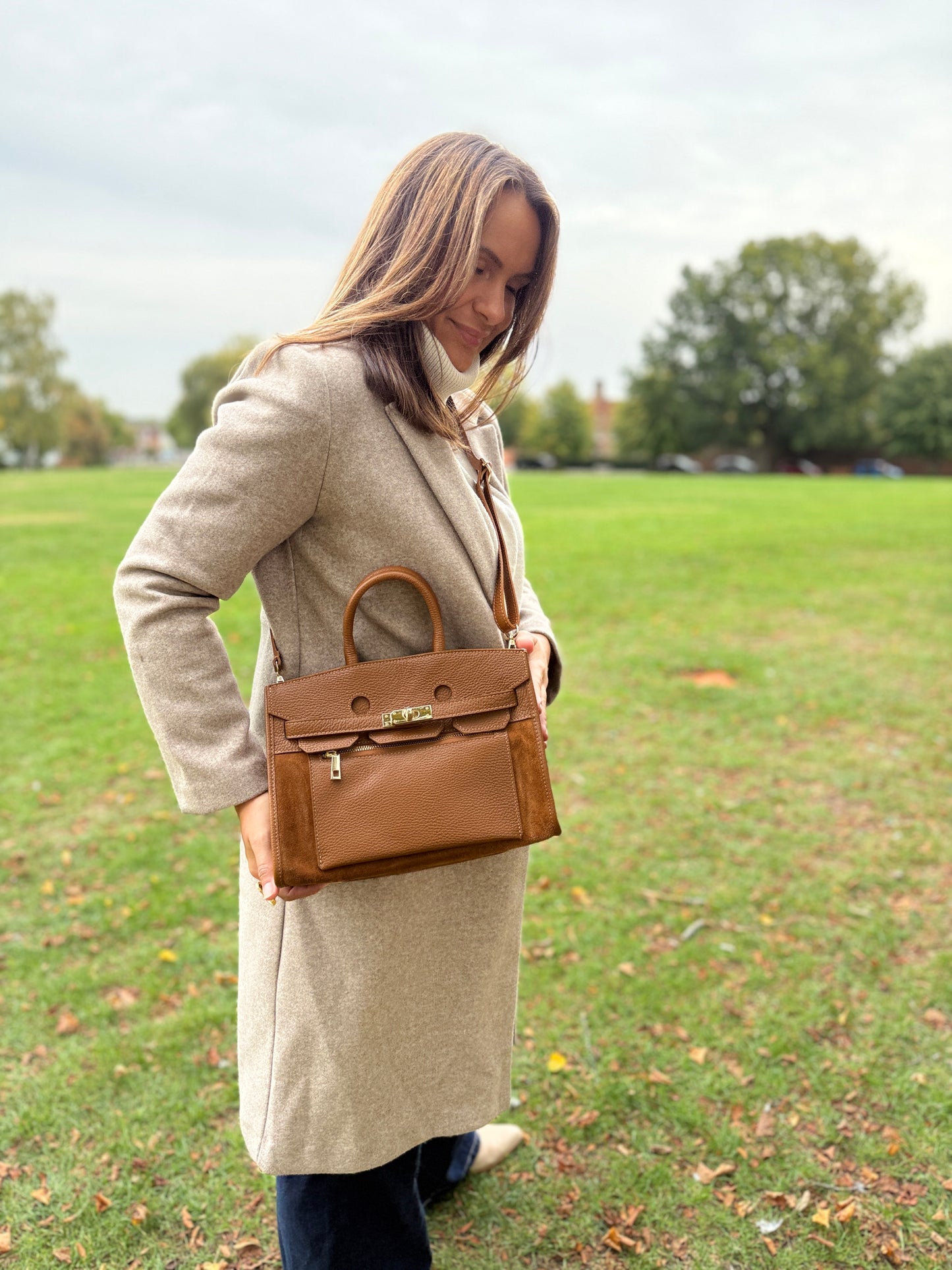 SAMPLE SALE - Midi Suede Leather Tote Bag