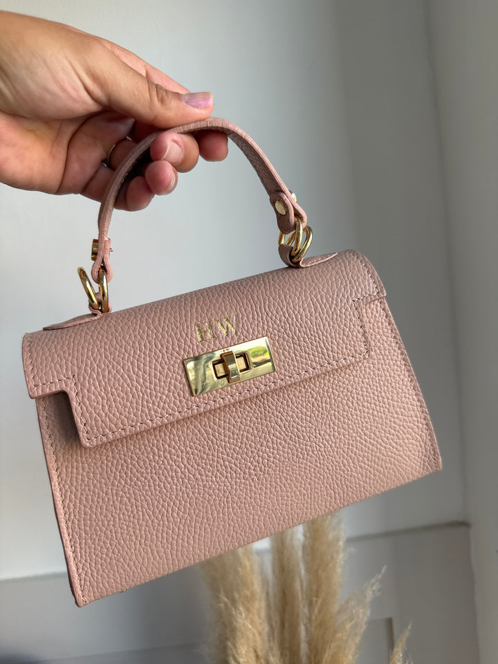 Elena Leather Top handle Crossbody Bag