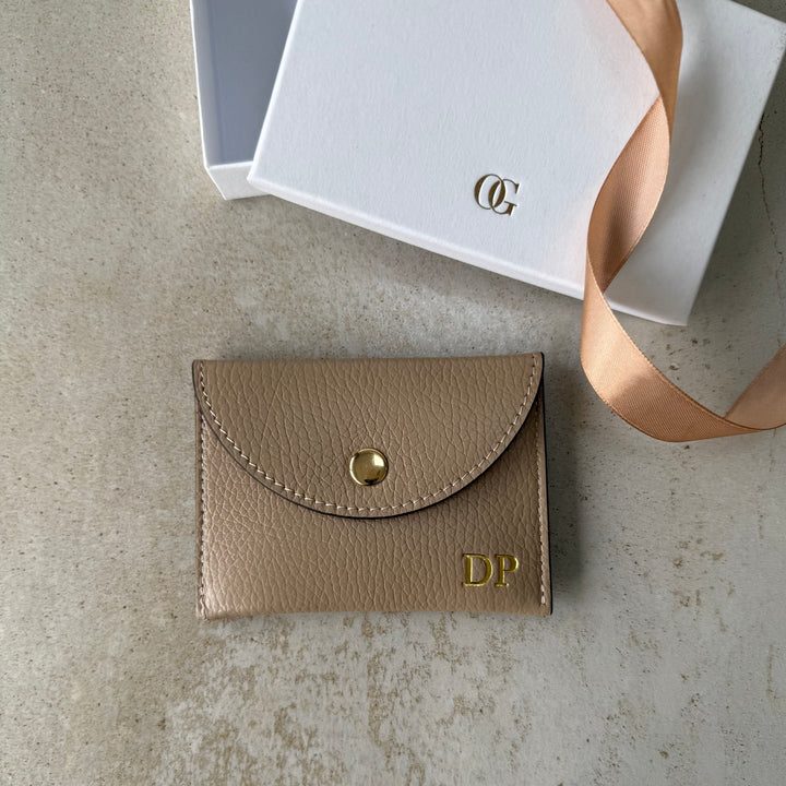 Discontinued Bella Personalised Leather Card Coin Purse