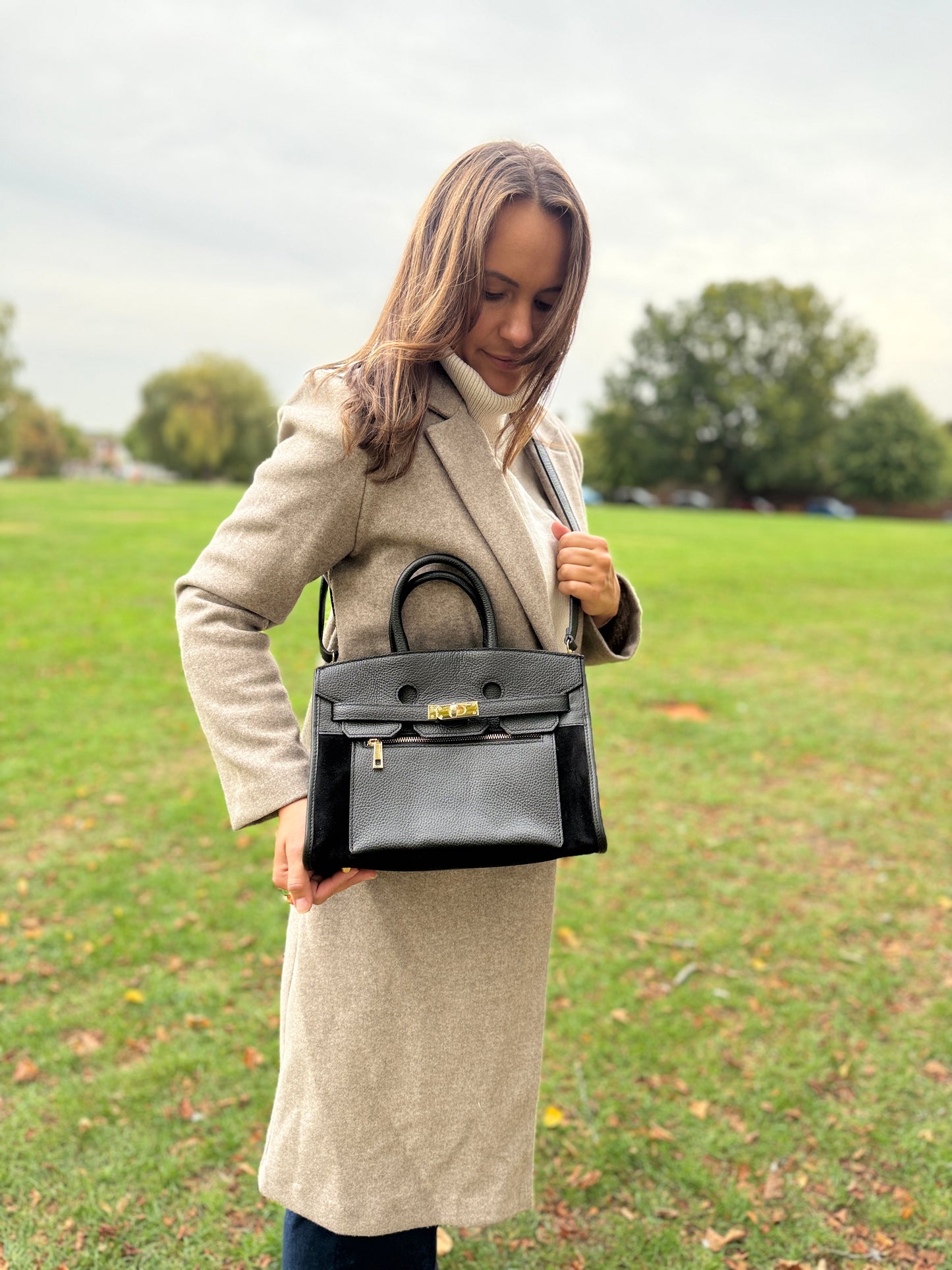 SAMPLE SALE - Midi Suede Leather Tote Bag