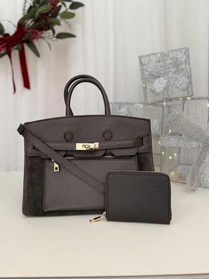 SAMPLE SALE - Midi Suede Leather Tote Bag