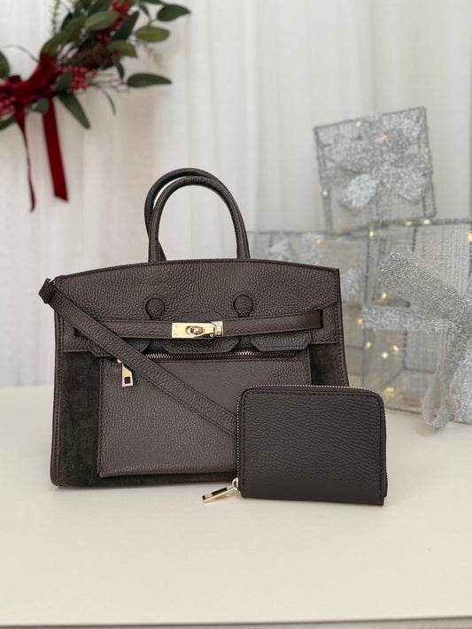 SAMPLE SALE - Midi Suede Leather Tote Bag