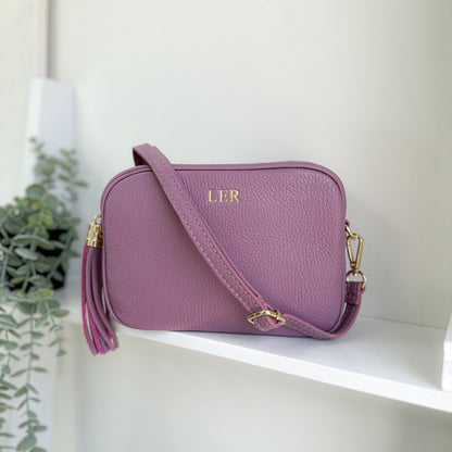 Saskia Personalised Leather Crossbody Bag