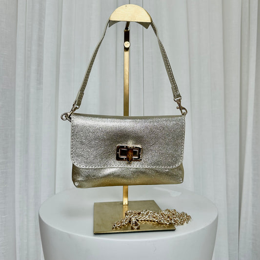 SAMPLE SALE - Jessie Gold metallic bag