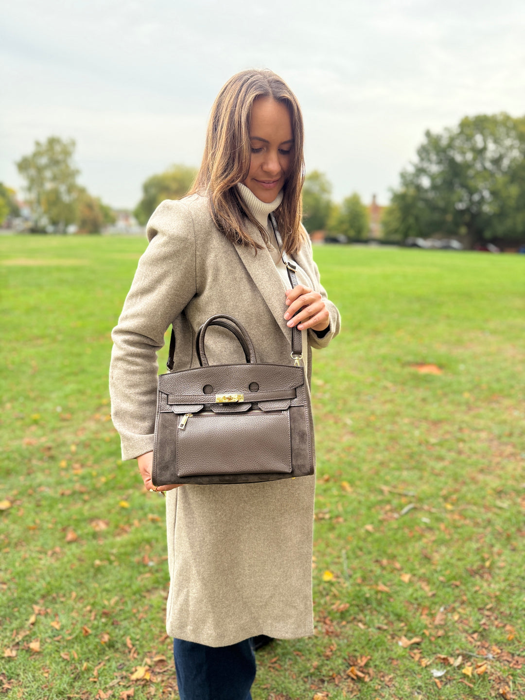 SECONDS - Midi Suede Leather Tote Bag