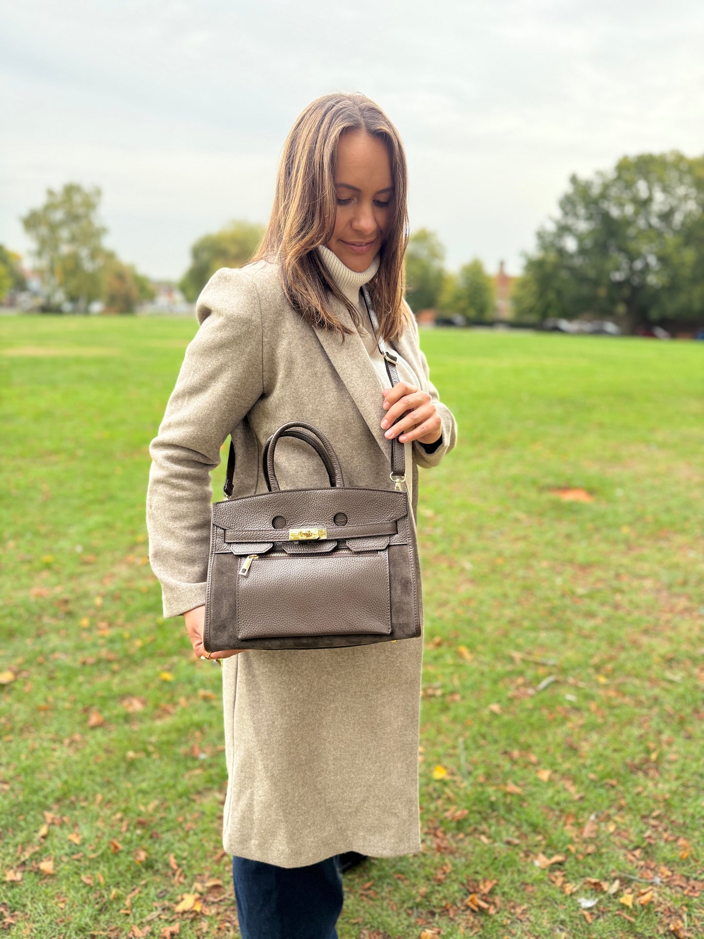 SAMPLE SALE - Midi Suede Leather Tote Bag