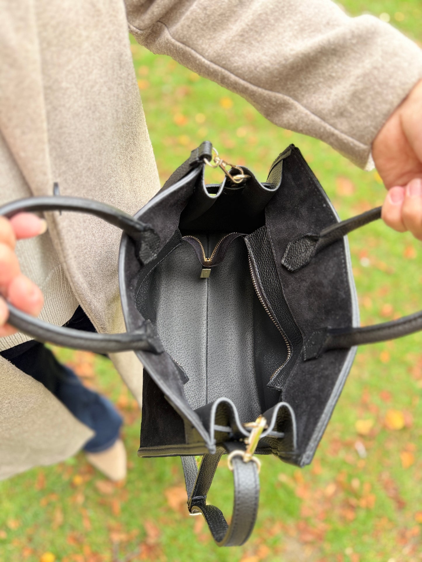 SAMPLE SALE - Midi Suede Leather Tote Bag