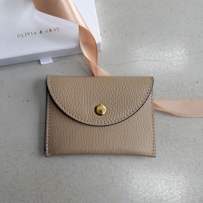 Bella Personalised Leather Card Coin Purse