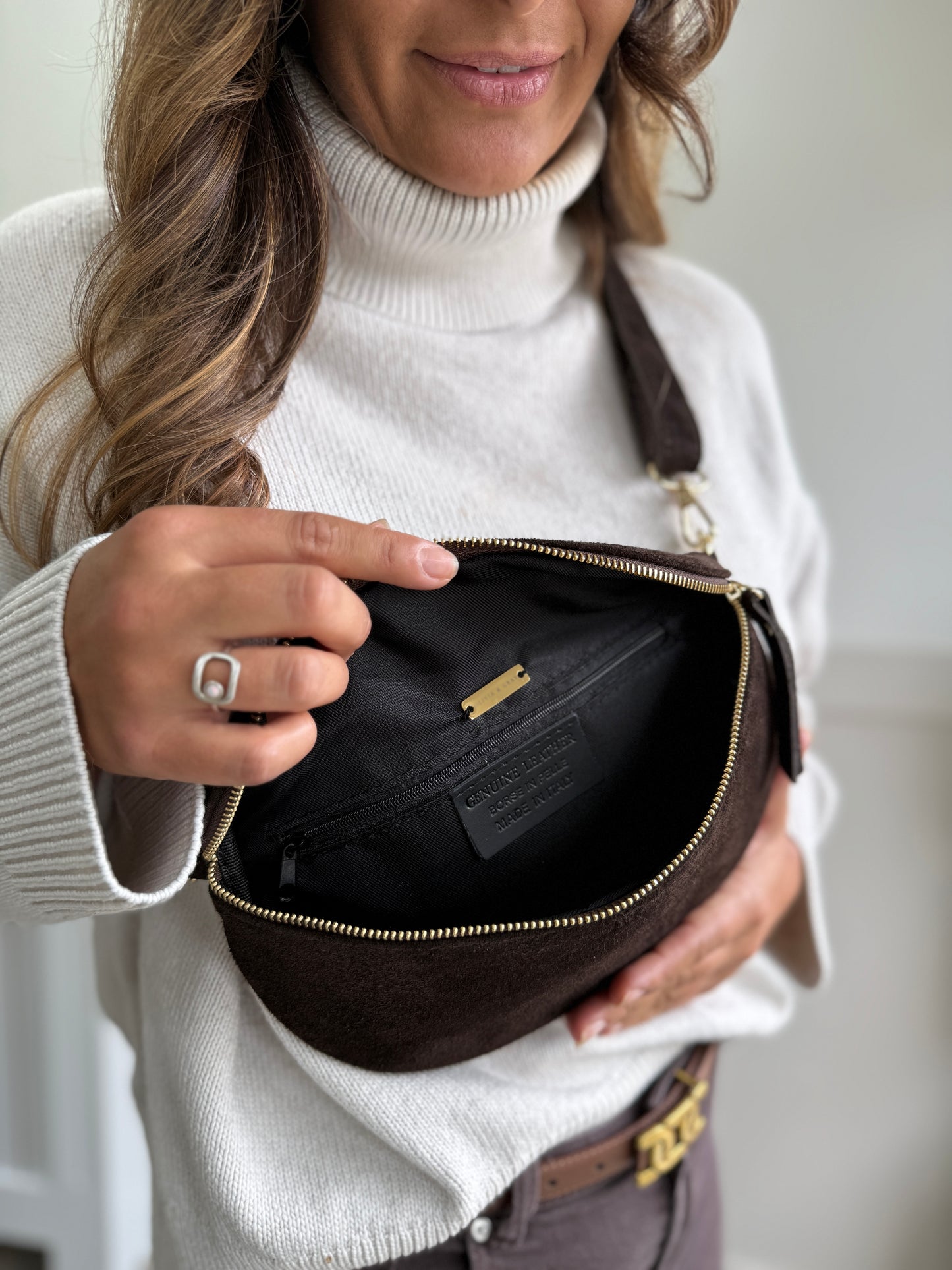 Billie Personalised Suede Bum Bag