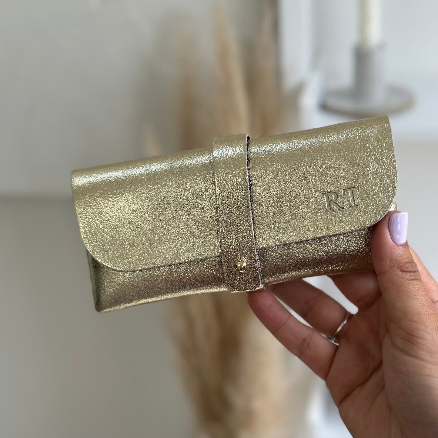 Personalised Leather Glasses Case