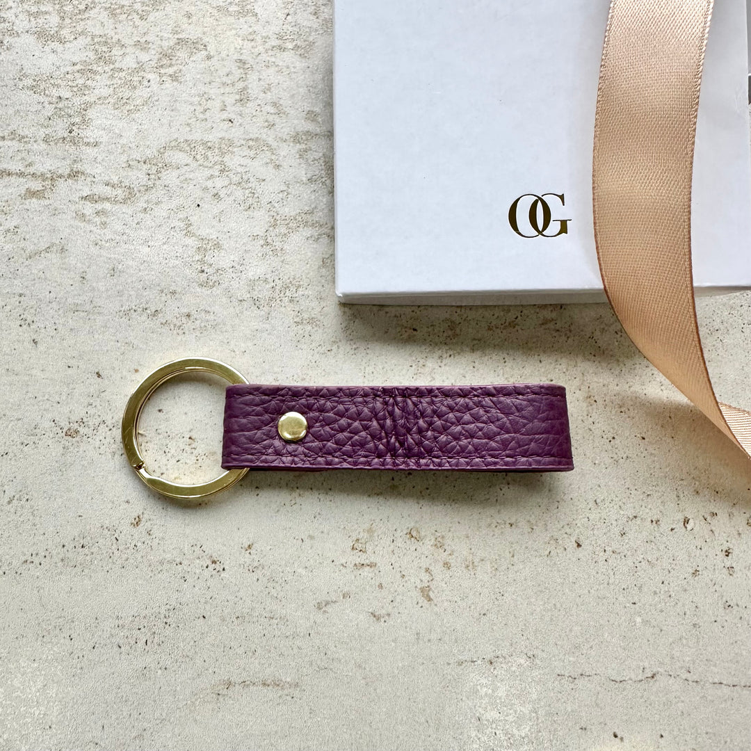 Leather Personalised Loop Keyrings