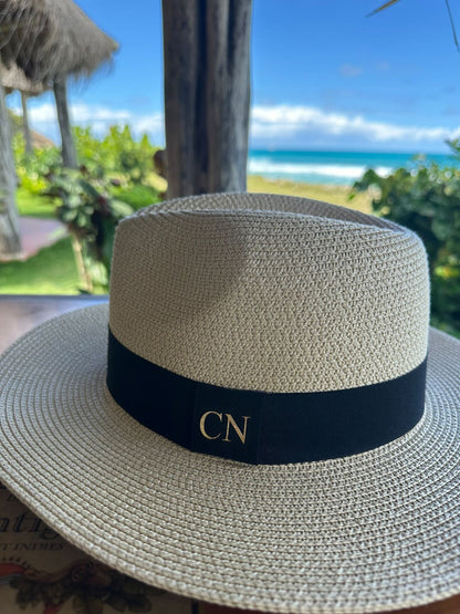 Personalised Straw Fedora Hat
