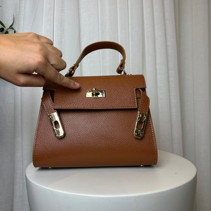 SECONDS. Grace Leather Top handle Crossbody Bag