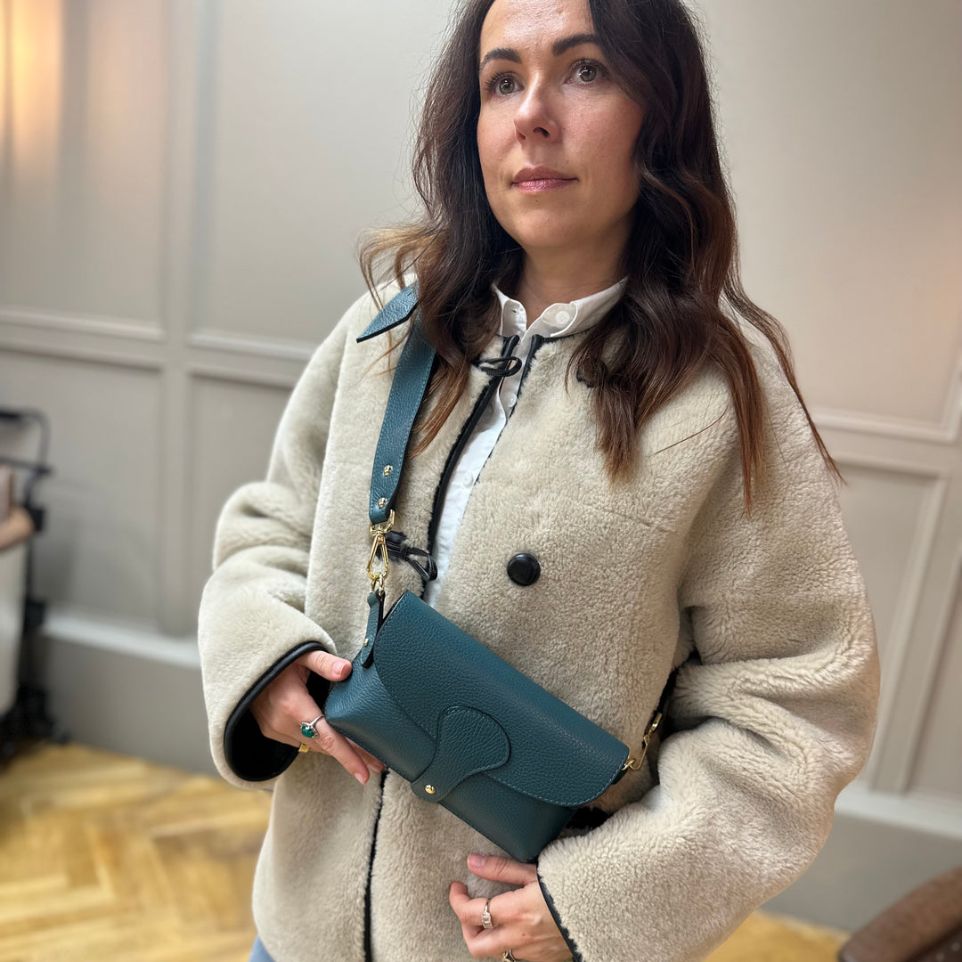 teal green crossbody bag 