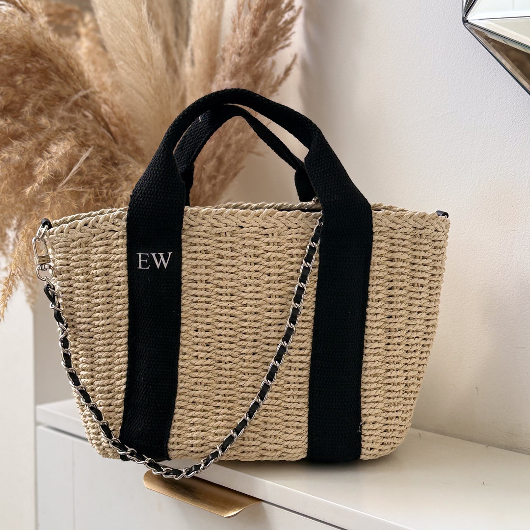Azra Personalised Mini Straw Bag