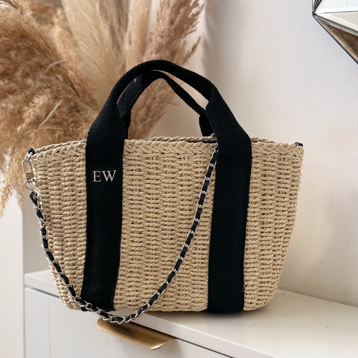 Azra Personalised Mini Straw Bag