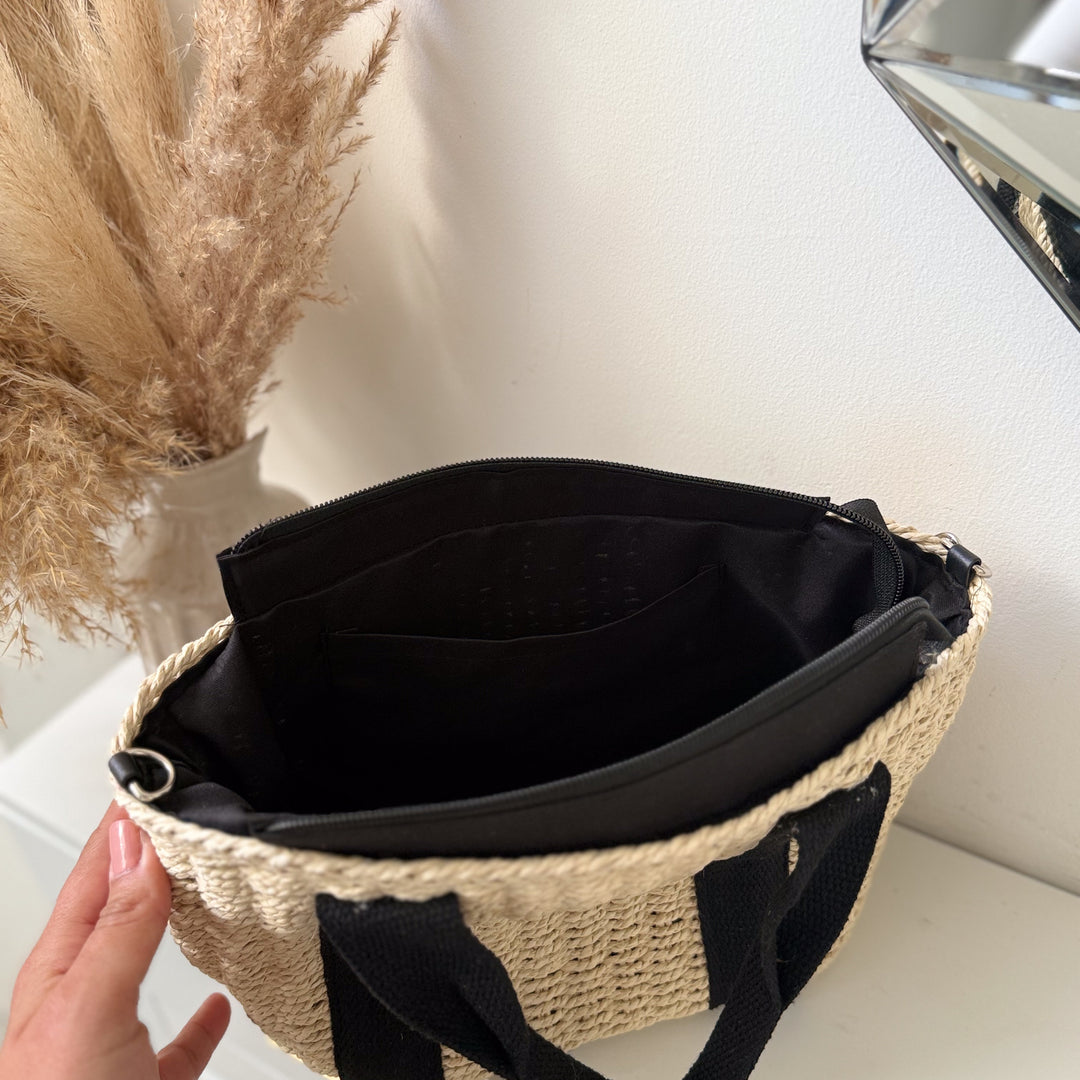 Azra Personalised Mini Straw Bag