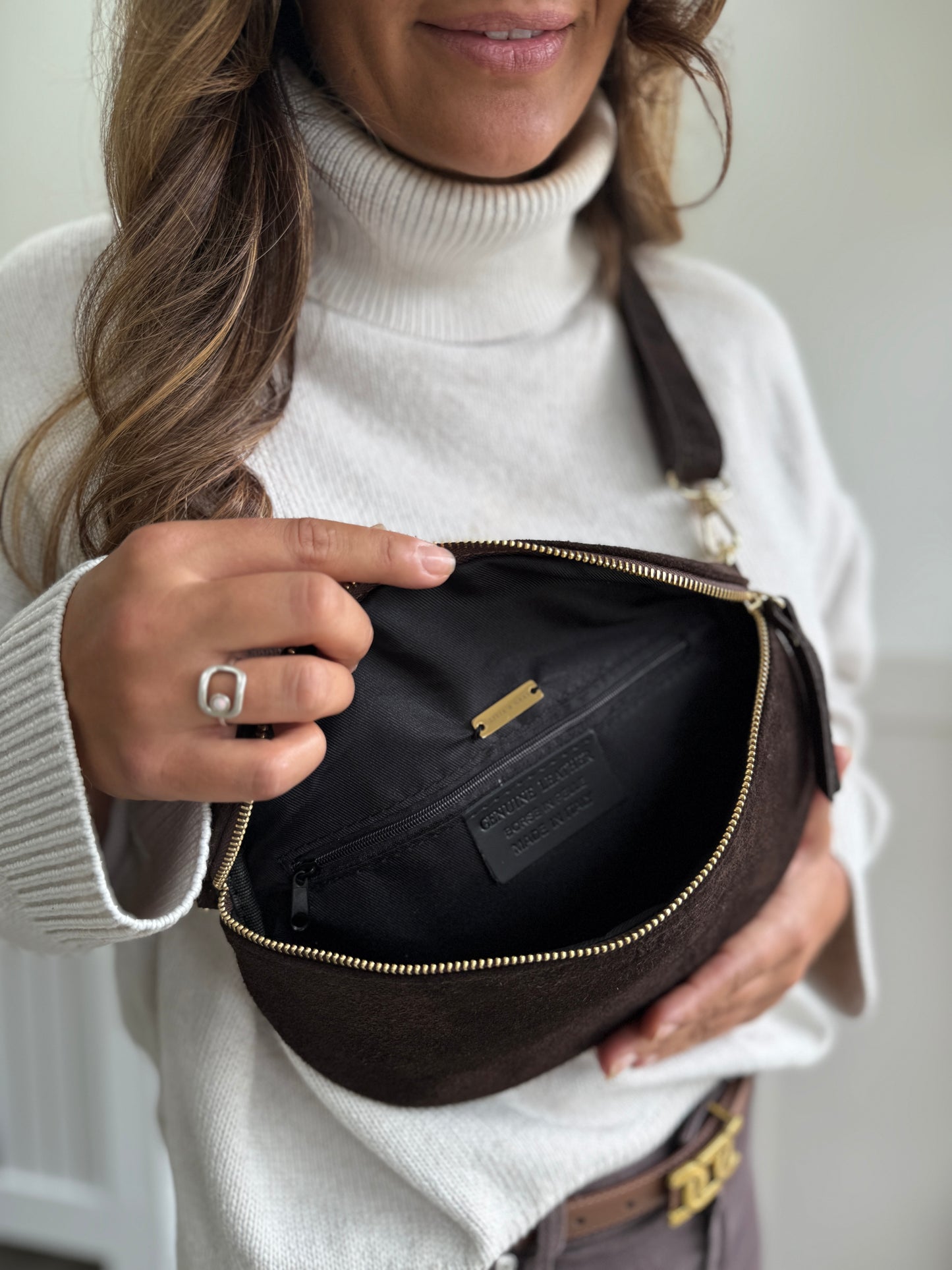 Billie Personalised Suede Bum Bag