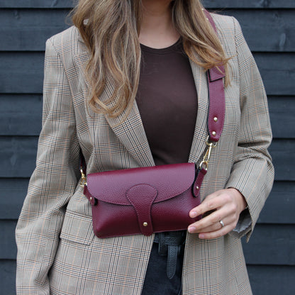Arabella Maxi Leather Crossbody Bag