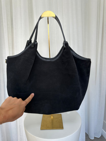 SAMPLE SALE - Suede Large Tote Bag Black SECONDS