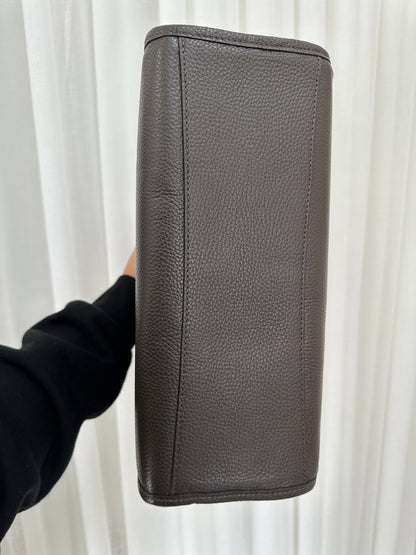 BLACK LABEL - Midi Leather Tote Bag Chestnut Brown