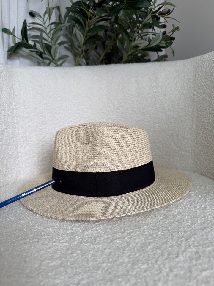 SECONDS -Personalised Foldable Straw Fedora Hat Medium