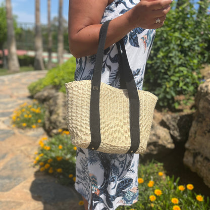 Ezra Personalised Straw Bag