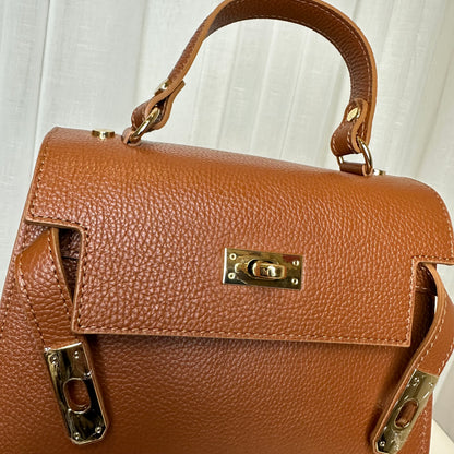 SECONDS. Grace Leather Top handle Crossbody Bag