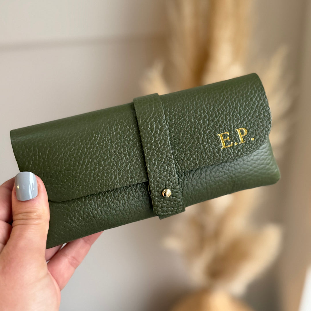 Personalised Leather Glasses Case
