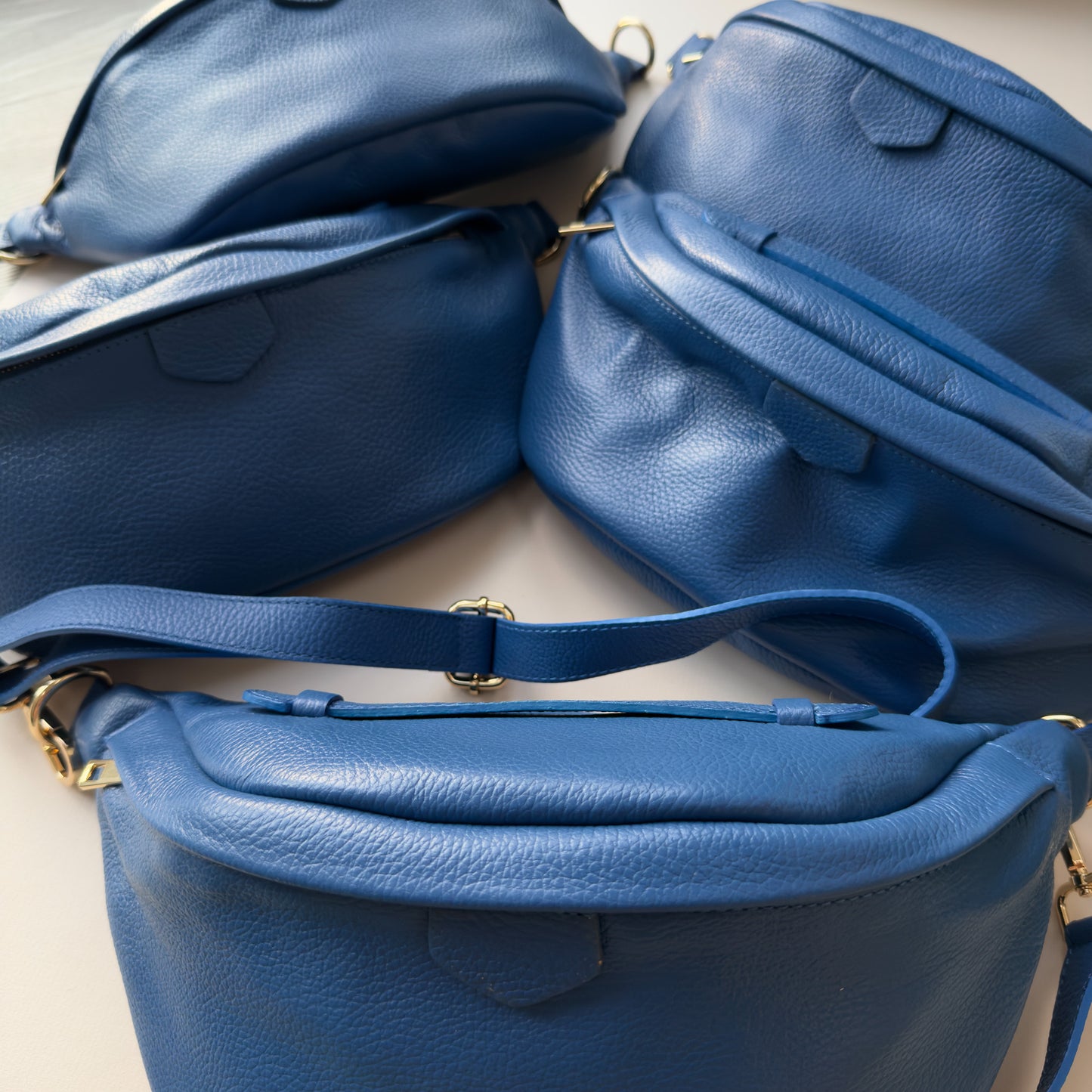 SECONDS - Cleo Blue Large Leather BumBag